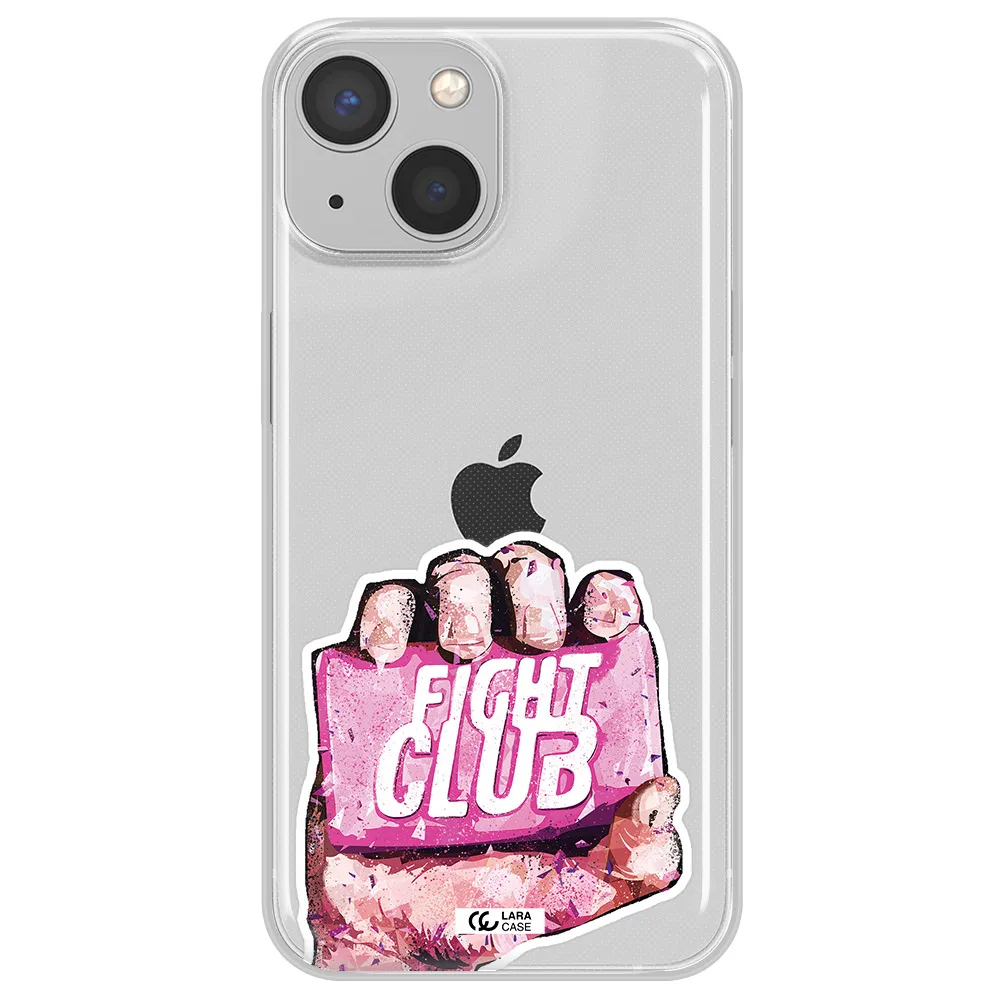 a hand holding a pink bag Apple iPhone 13 mini Clear TPU Case