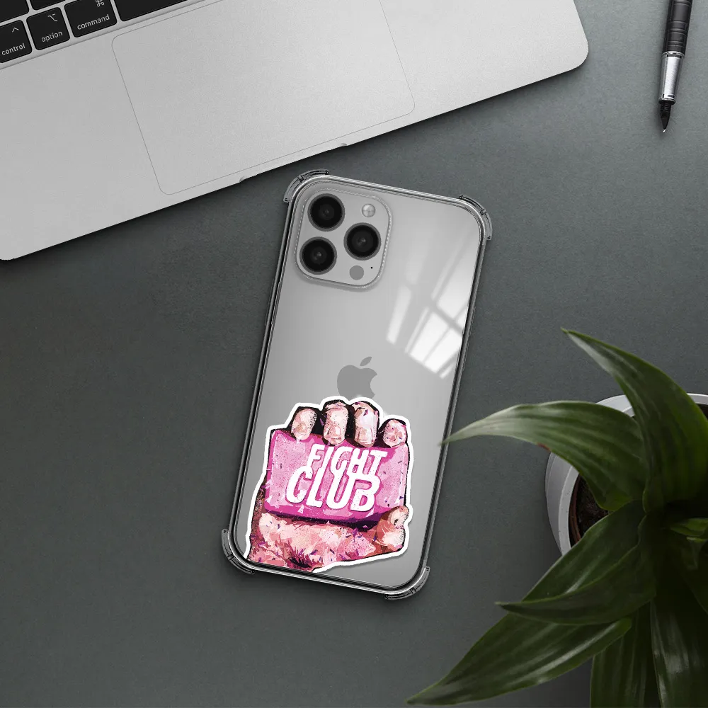 a hand holding a pink bag Apple iPhone 13 Pro Clear PC Case