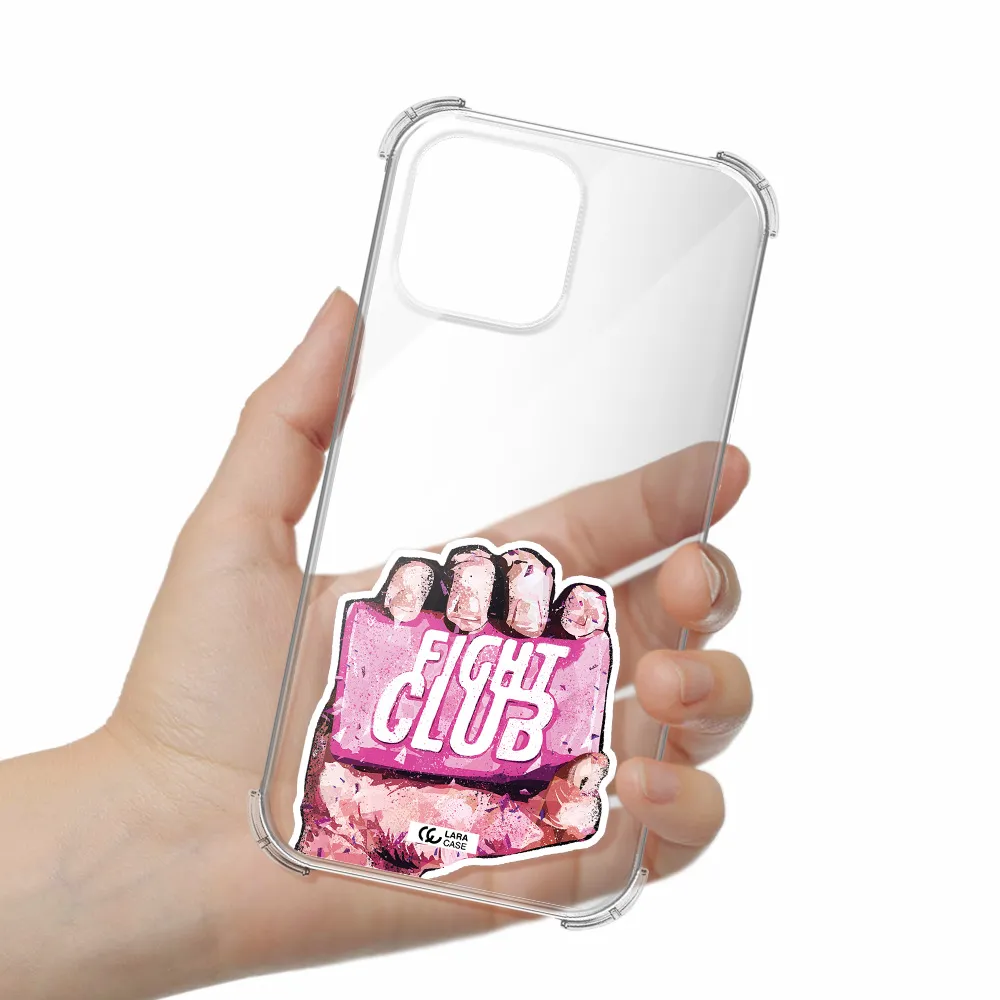 a hand holding a pink bag Apple iPhone 13 Pro Max Clear PC Case