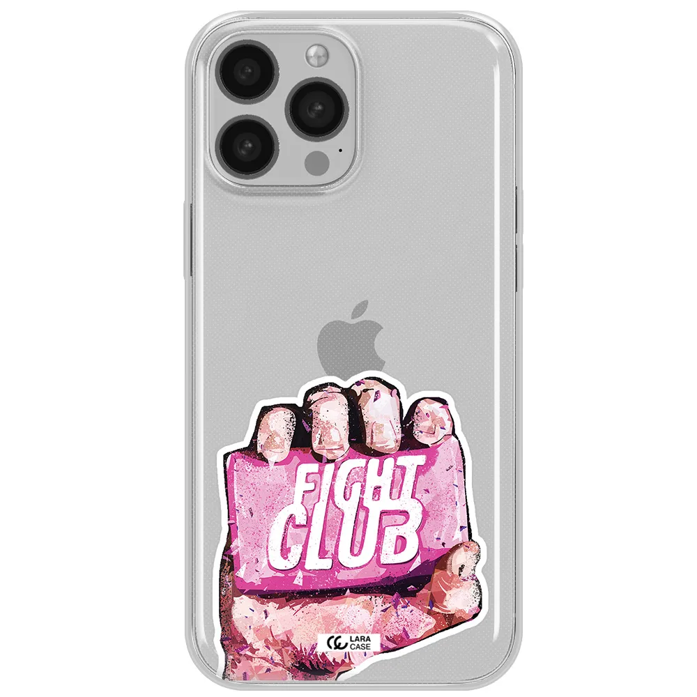 a hand holding a pink bag Apple iPhone 13 Pro Max Clear TPU Case