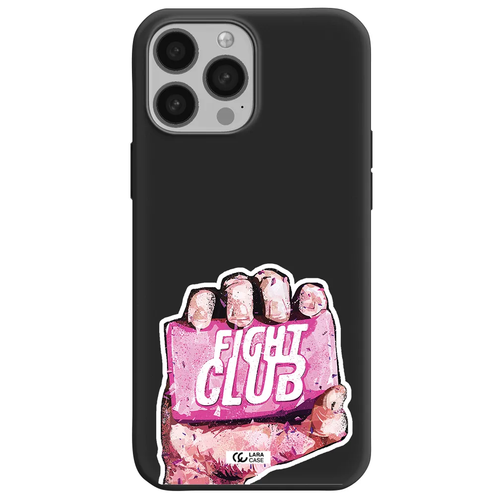 a hand holding a pink bag Apple iPhone 13 Pro Silicone black Case