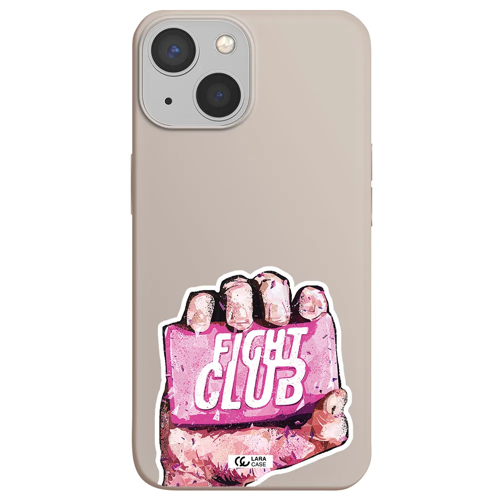 a hand holding a pink bag Apple iPhone 13 Silicone Stone Case