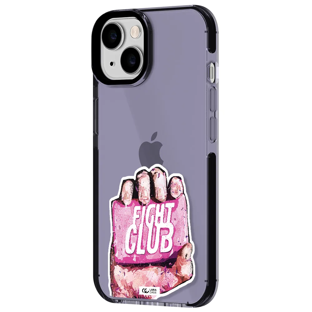 a hand holding a pink bag Apple iPhone 14 impact Lilac Case