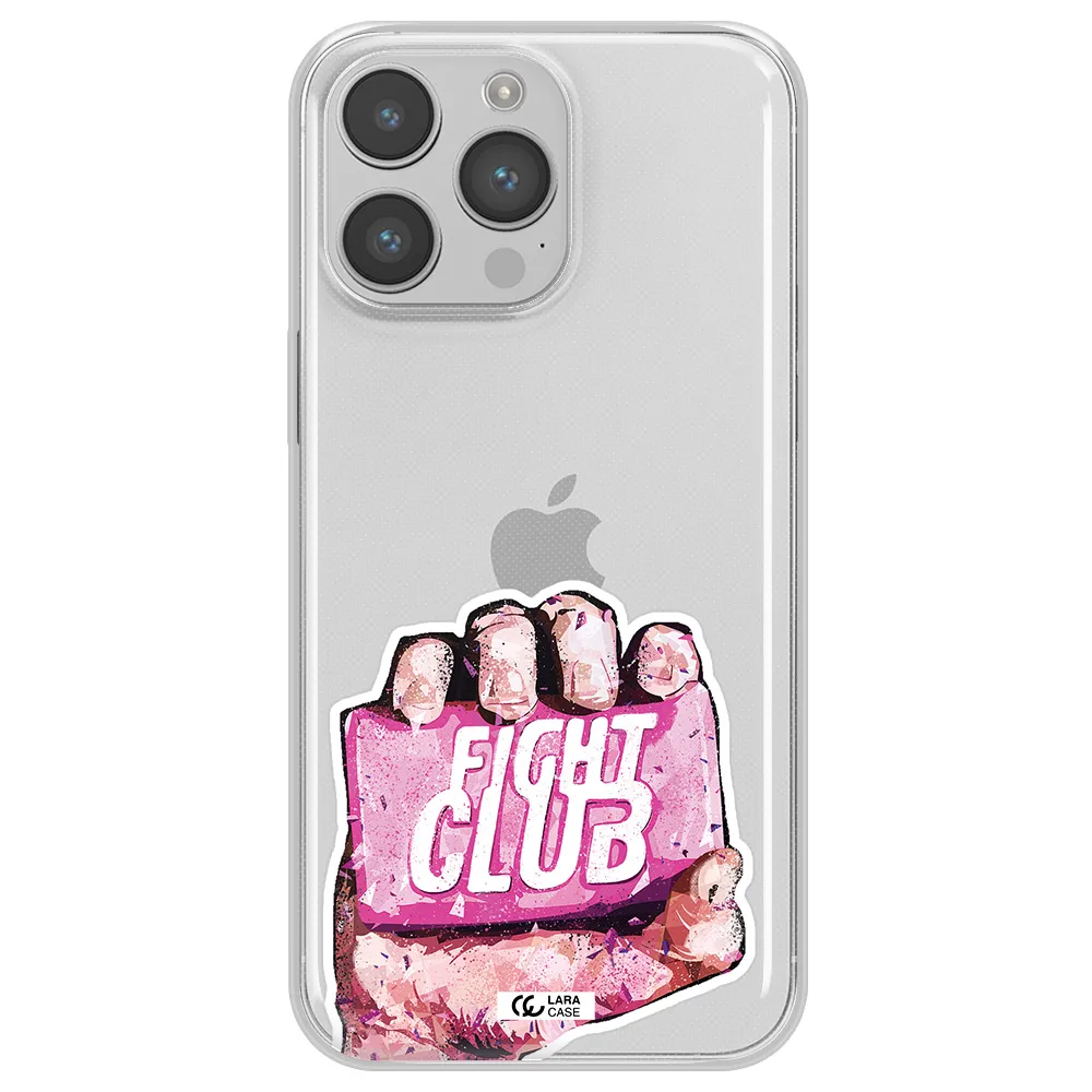 a hand holding a pink bag Apple iPhone 14 pro Clear TPU Case