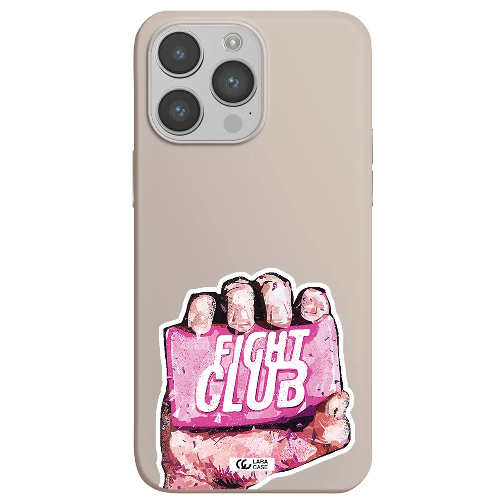 a hand holding a pink bag Apple iPhone 14 pro Silicone Stone Case