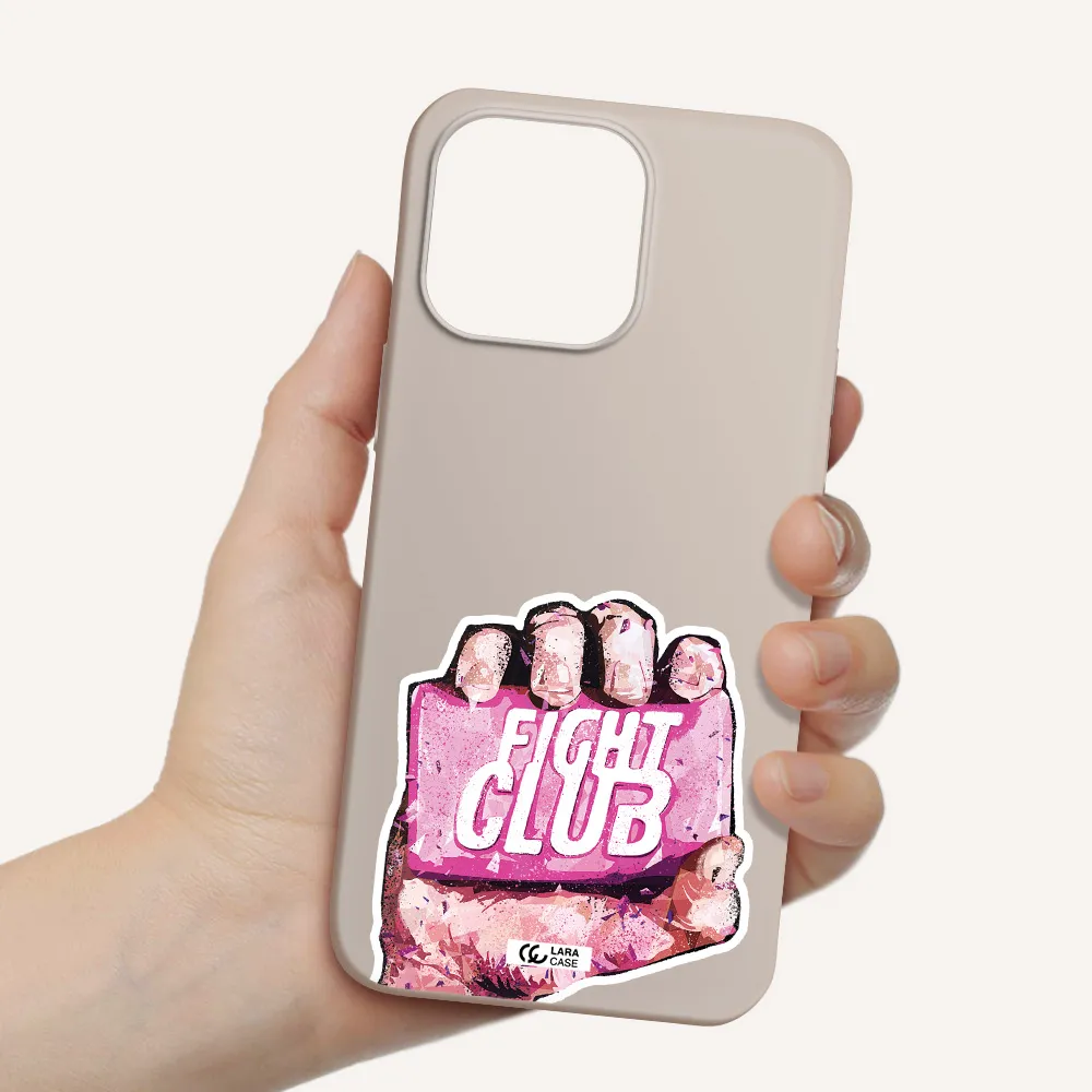 a hand holding a pink bag Apple iPhone 14 pro Silicone Stone Case