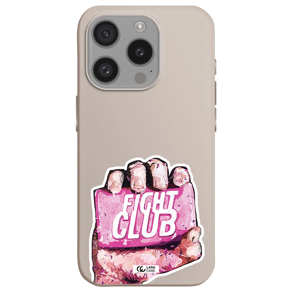 A Hand Holding A Pink Bag Apple Iphone 15 Pro Silicone Stone Case