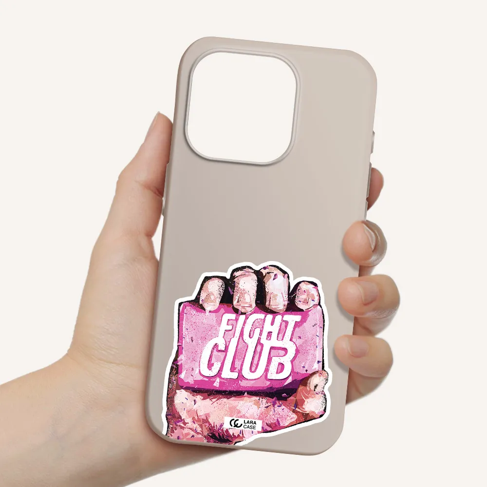 A Hand Holding A Pink Bag Apple Iphone 15 Pro Silicone Stone Case