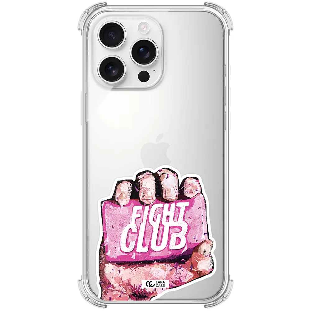 A Hand Holding A Pink Bag Apple Iphone 16 Pro Max Clear Pc Case