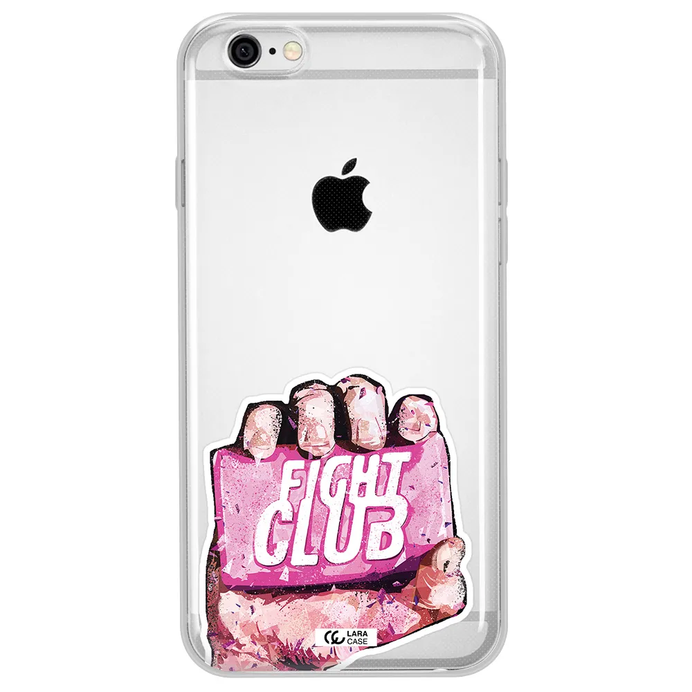 a hand holding a pink bag Apple iPhone 6 Clear TPU Case