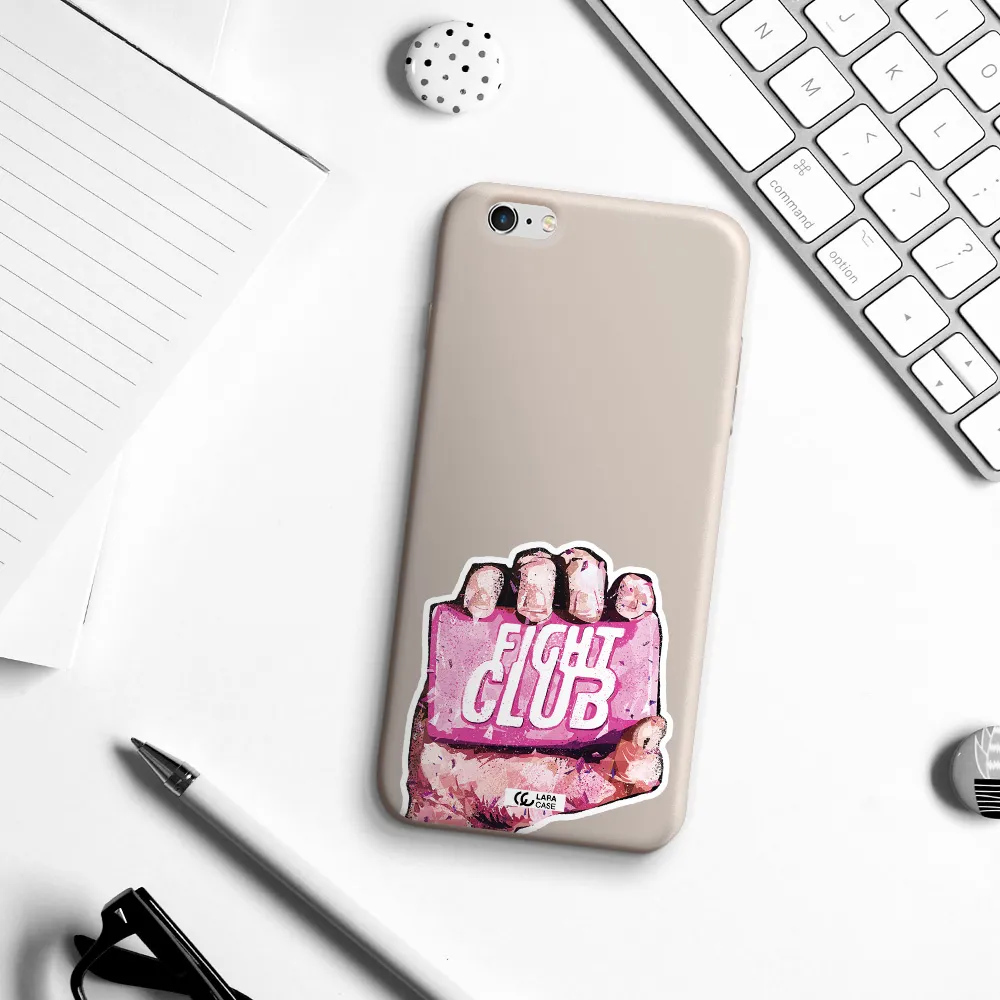 a hand holding a pink bag Apple iPhone 6 plus Silicone Stone Case