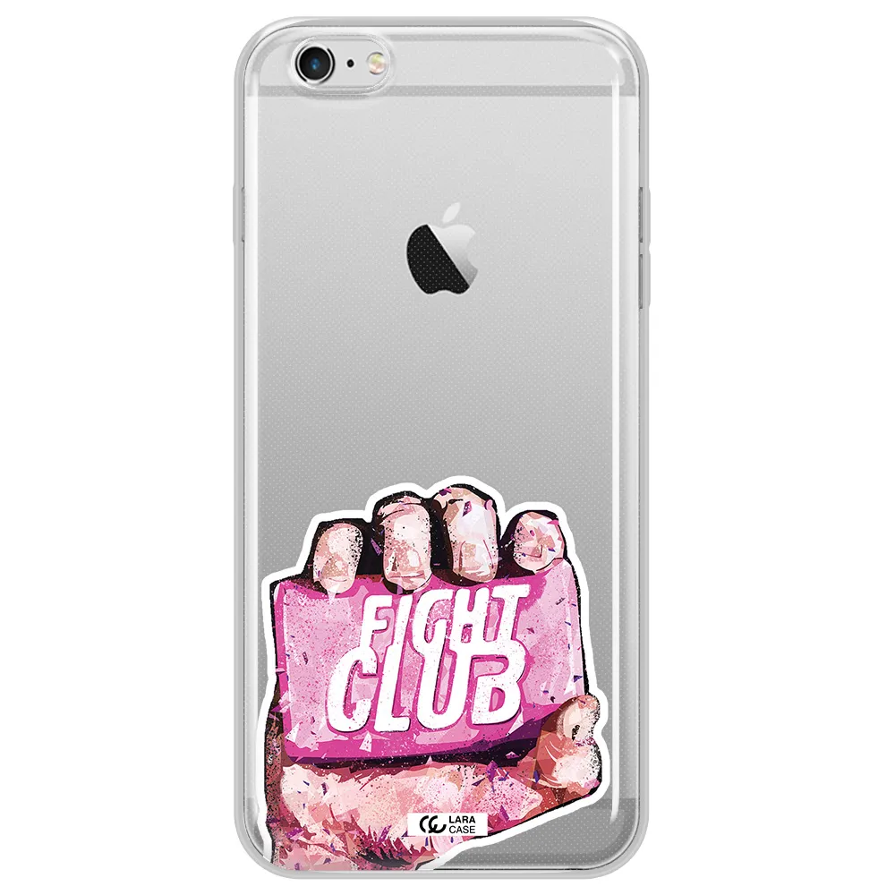a hand holding a pink bag Apple iPhone 6 s plus Clear TPU Case