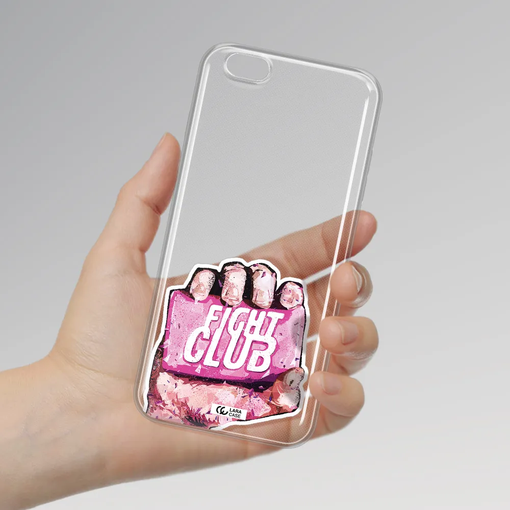 a hand holding a pink bag Apple iPhone 6 s plus Clear TPU Case