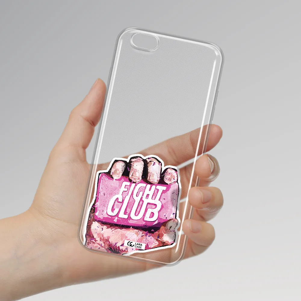 a hand holding a pink bag Apple iPhone 6S Clear TPU Case