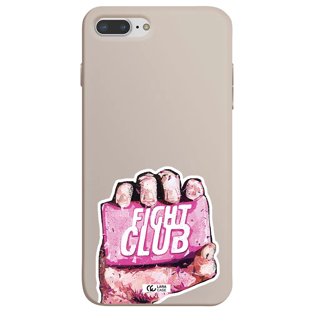 a hand holding a pink bag Apple iPhone 7 plus Silicone Stone Case