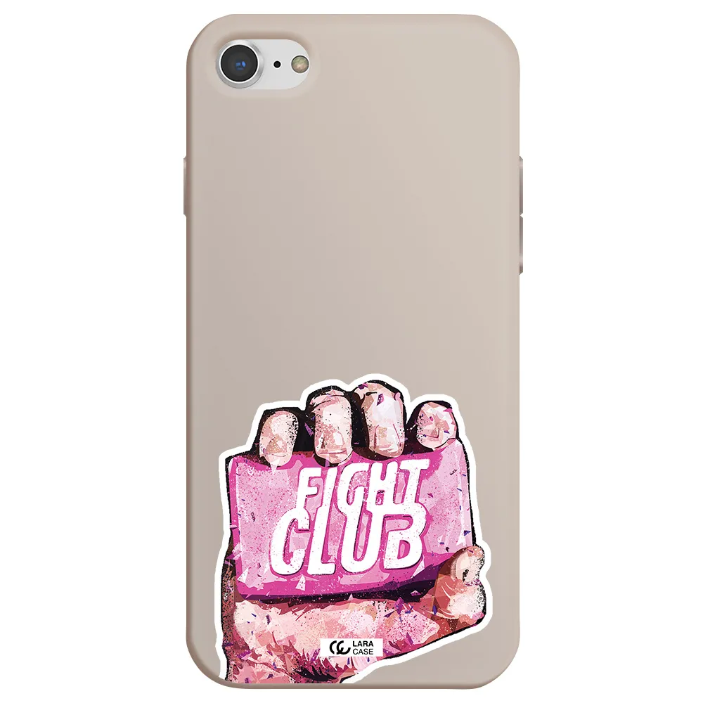 a hand holding a pink bag Apple iPhone 7 Silicone Stone Case