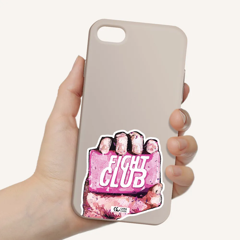 a hand holding a pink bag Apple iPhone 8 Silicone Stone Case