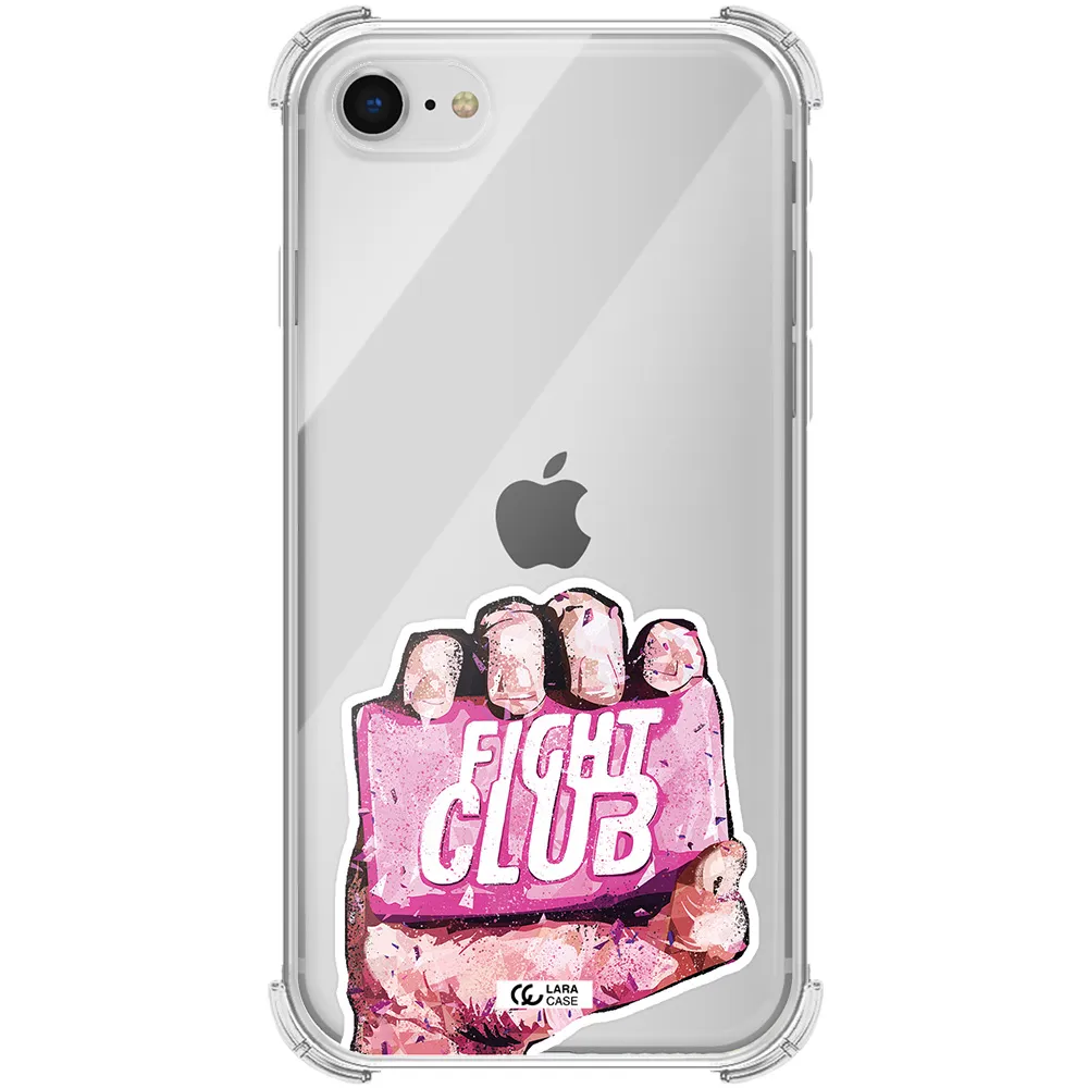 a hand holding a pink bag Apple iPhone se 2020 Clear PC Case