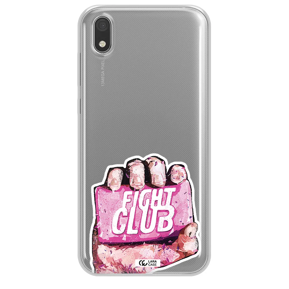 a hand holding a pink bag Huawei Honor 8S Clear TPU Case