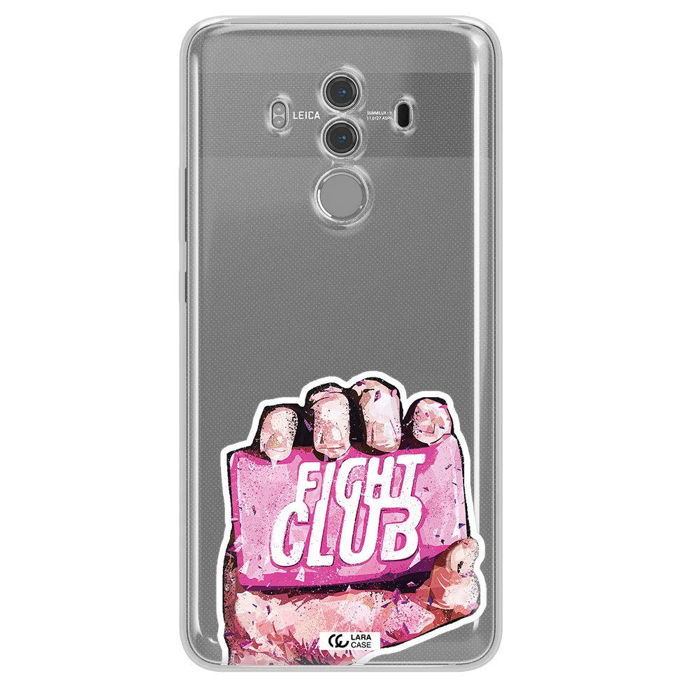 a hand holding a pink bag Huawei Mate 10 Pro Clear TPU Case