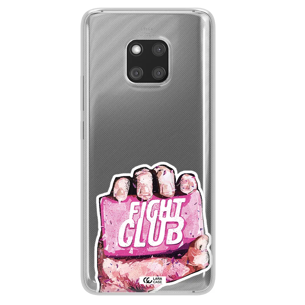 a hand holding a pink bag Huawei Mate 20 Pro Clear TPU Case
