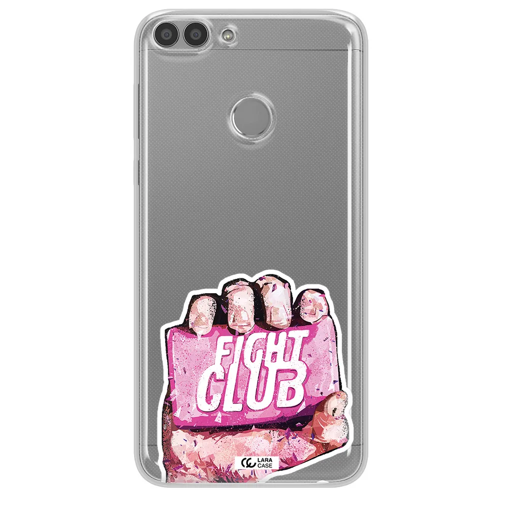 a hand holding a pink bag Huawei P Smart 2017 Clear TPU Case
