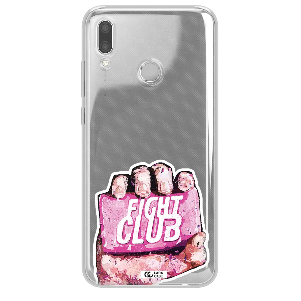 a hand holding a pink bag Huawei P Smart 2019 Clear TPU Case