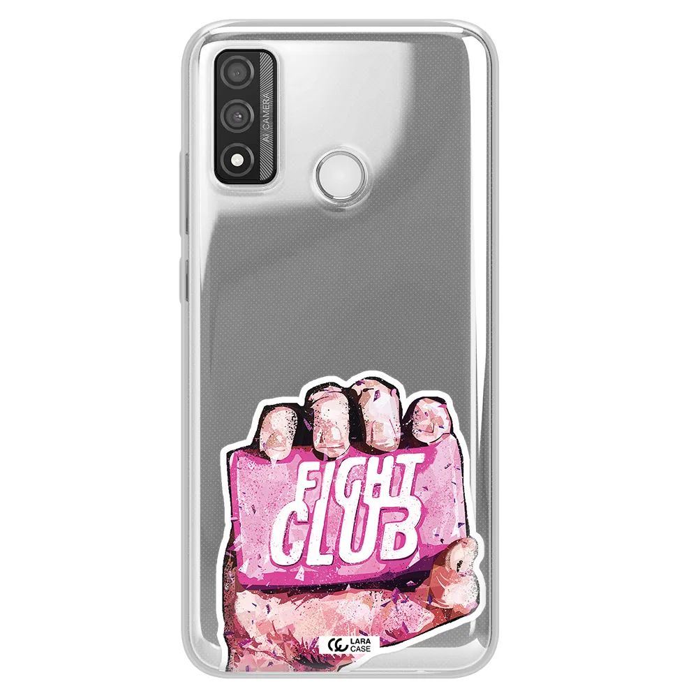 a hand holding a pink bag Huawei P Smart 2020 Clear TPU Case