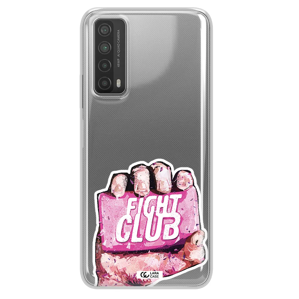 a hand holding a pink bag Huawei P Smart 2021 Clear TPU Case