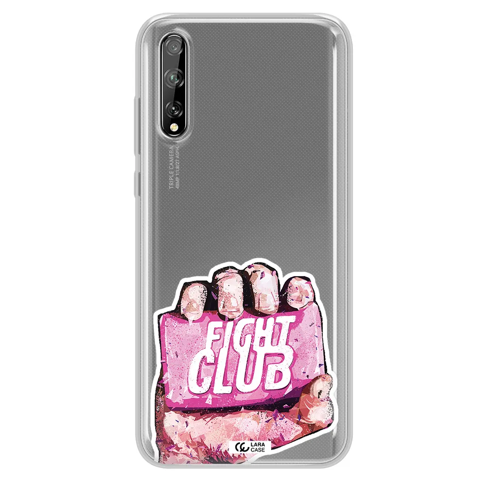 a hand holding a pink bag Huawei P Smart S Clear TPU Case