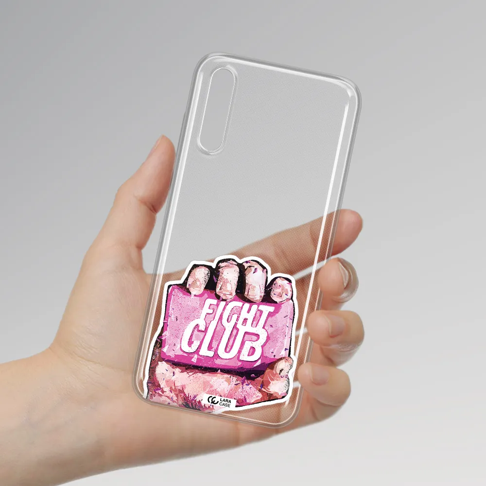 a hand holding a pink bag Huawei P Smart S Clear TPU Case