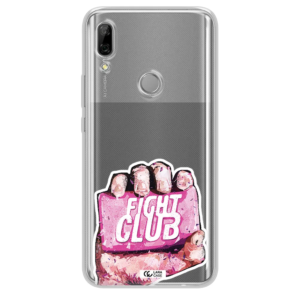 a hand holding a pink bag Huawei P Smart Z Clear TPU Case