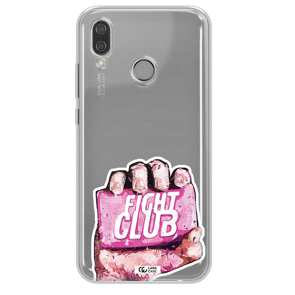 a hand holding a pink bag Huawei P20 Lite Clear TPU Case