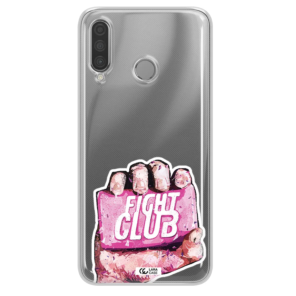 a hand holding a pink bag Huawei P30 Lite Clear TPU Case