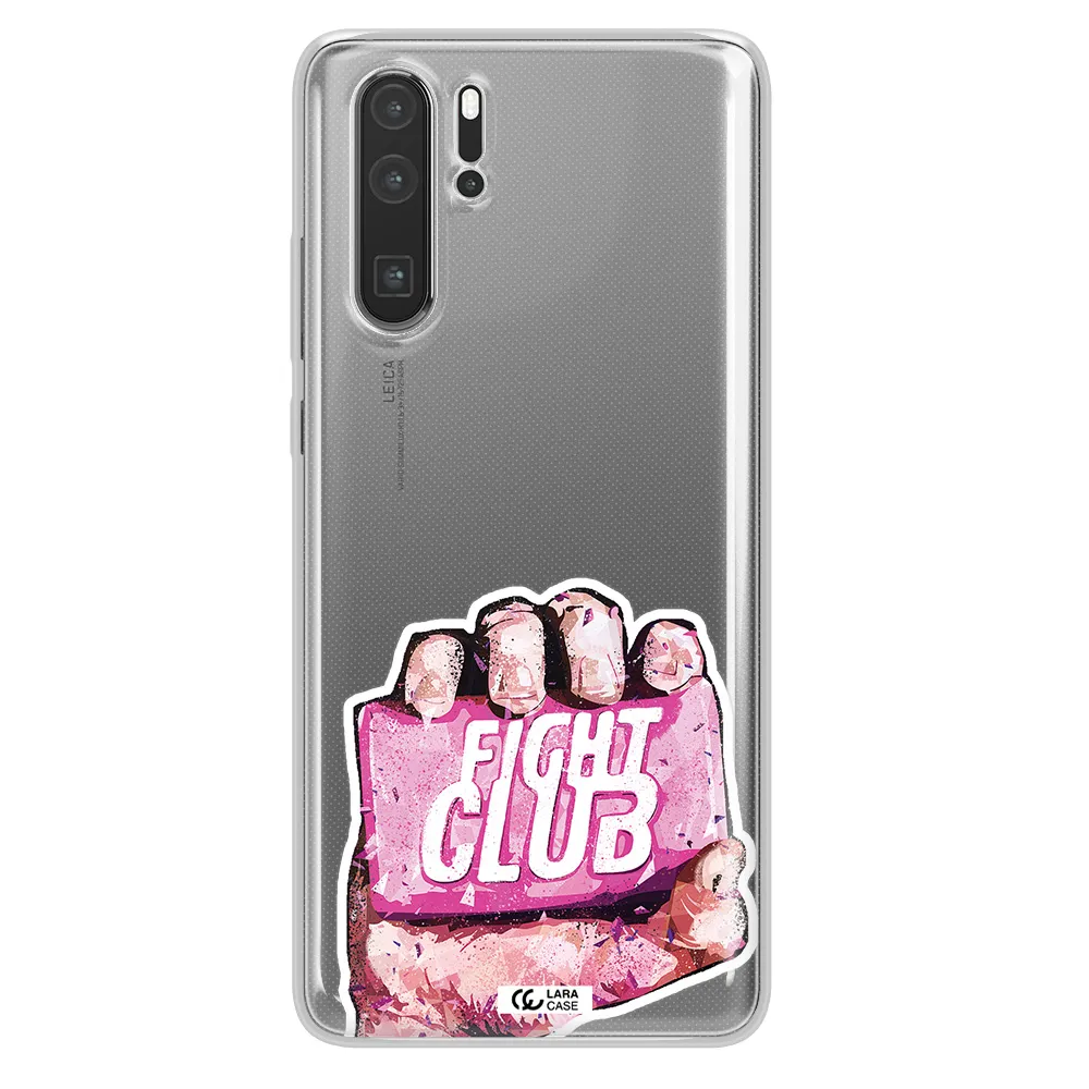 a hand holding a pink bag Huawei P30 Pro Clear TPU Case