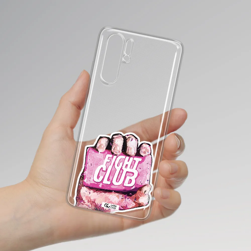 a hand holding a pink bag Huawei P30 Pro Clear TPU Case