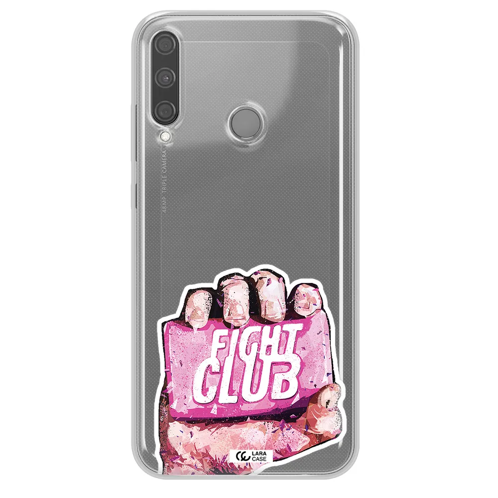 a hand holding a pink bag Huawei P40 Lite E Clear TPU Case