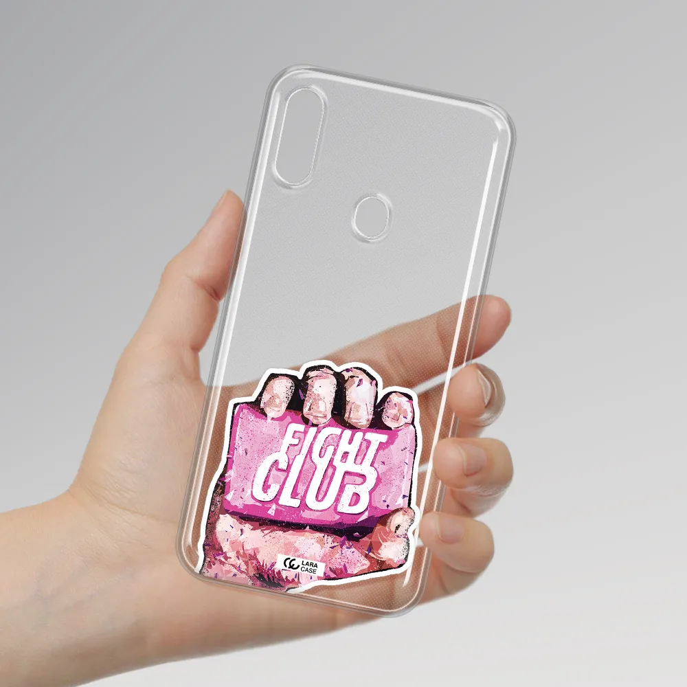 a hand holding a pink bag Samsung A11 Clear TPU Case