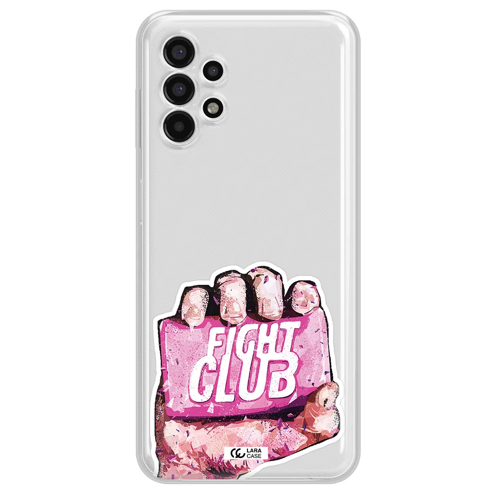a hand holding a pink bag Samsung A13 4g Clear TPU Case
