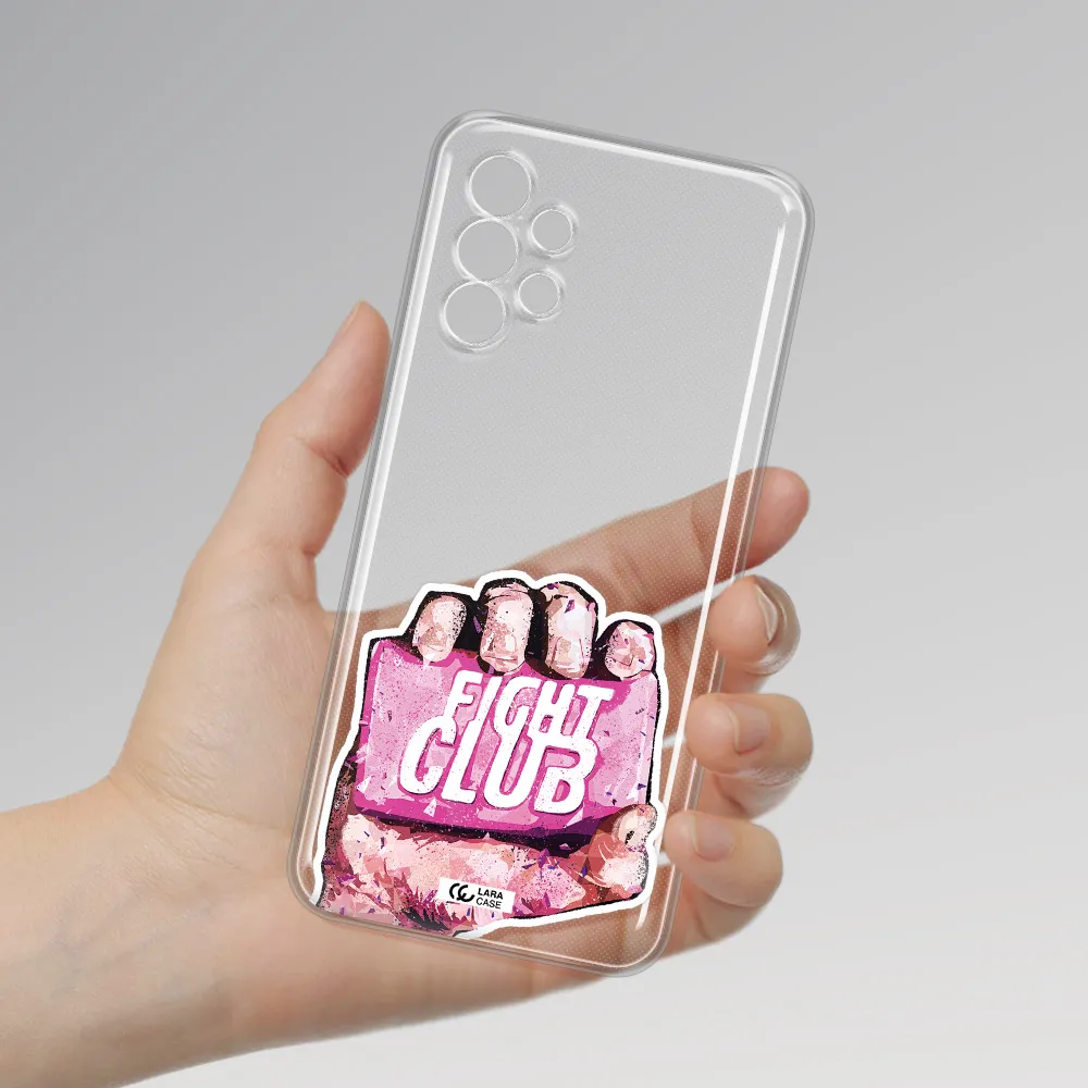 a hand holding a pink bag Samsung A13 4g Clear TPU Case