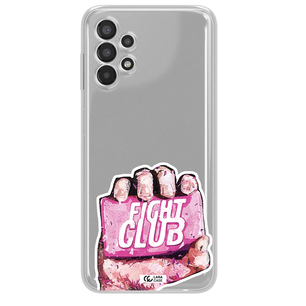 a hand holding a pink bag Samsung A13 Clear TPU Case