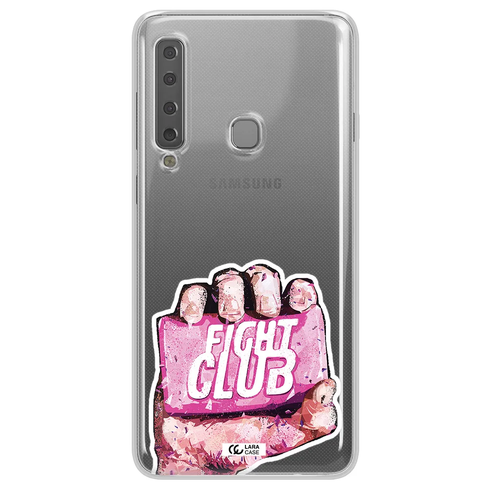 a hand holding a pink bag Samsung A9 2018 Clear TPU Case