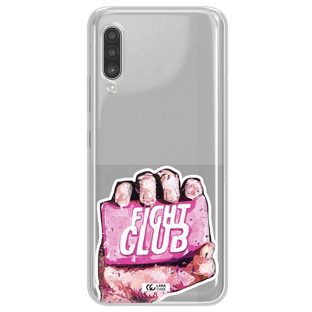 a hand holding a pink bag Samsung A90 Clear TPU Case