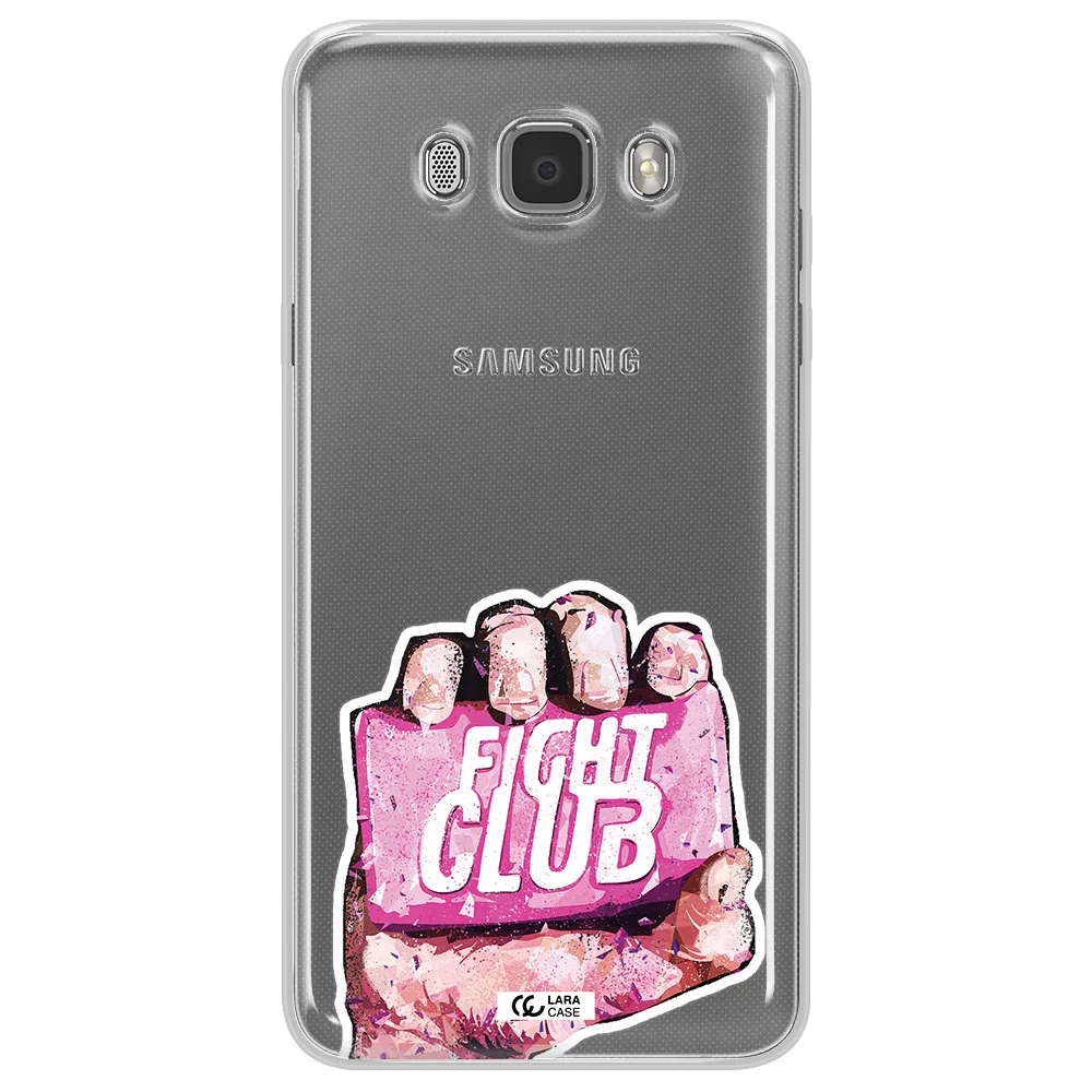 a hand holding a pink bag Samsung J7 2016 Clear TPU Case