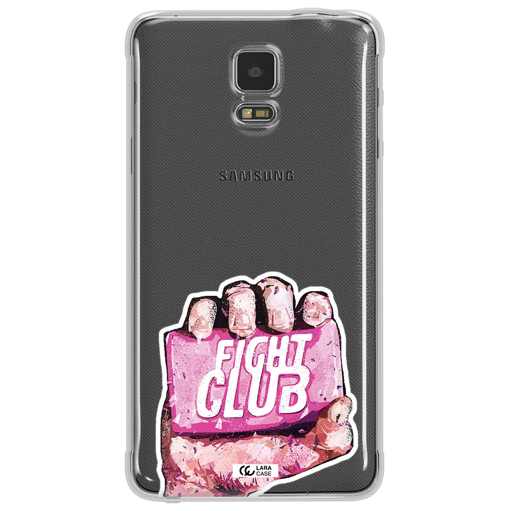 a hand holding a pink bag Samsung Note 4 Clear TPU Case