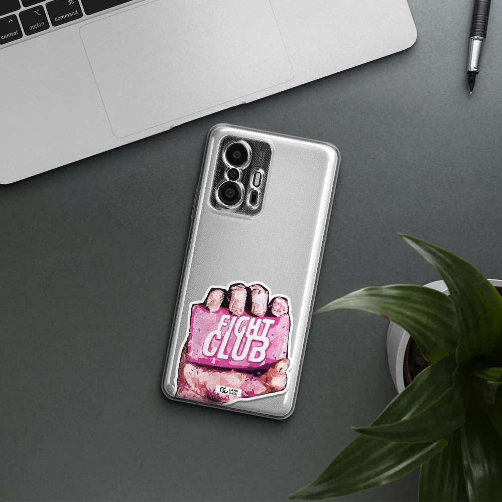 A Hand Holding A Pink Bag Xiaomi 11T Pro Clear Tpu Case