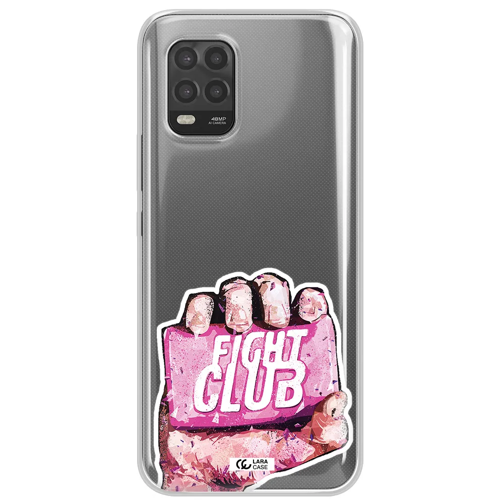 a hand holding a pink bag Xiaomi Mi 10 Lite Clear TPU Case