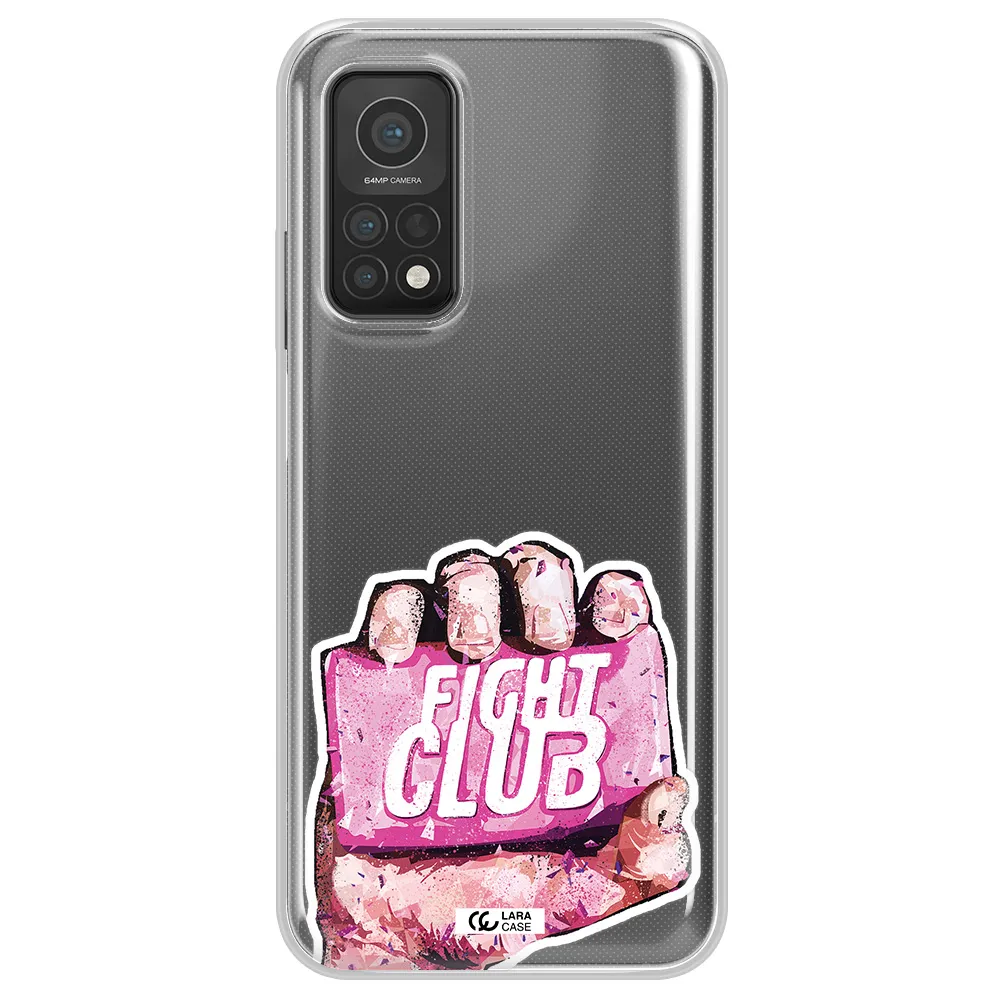 a hand holding a pink bag Xiaomi Mi 10T Clear TPU Case