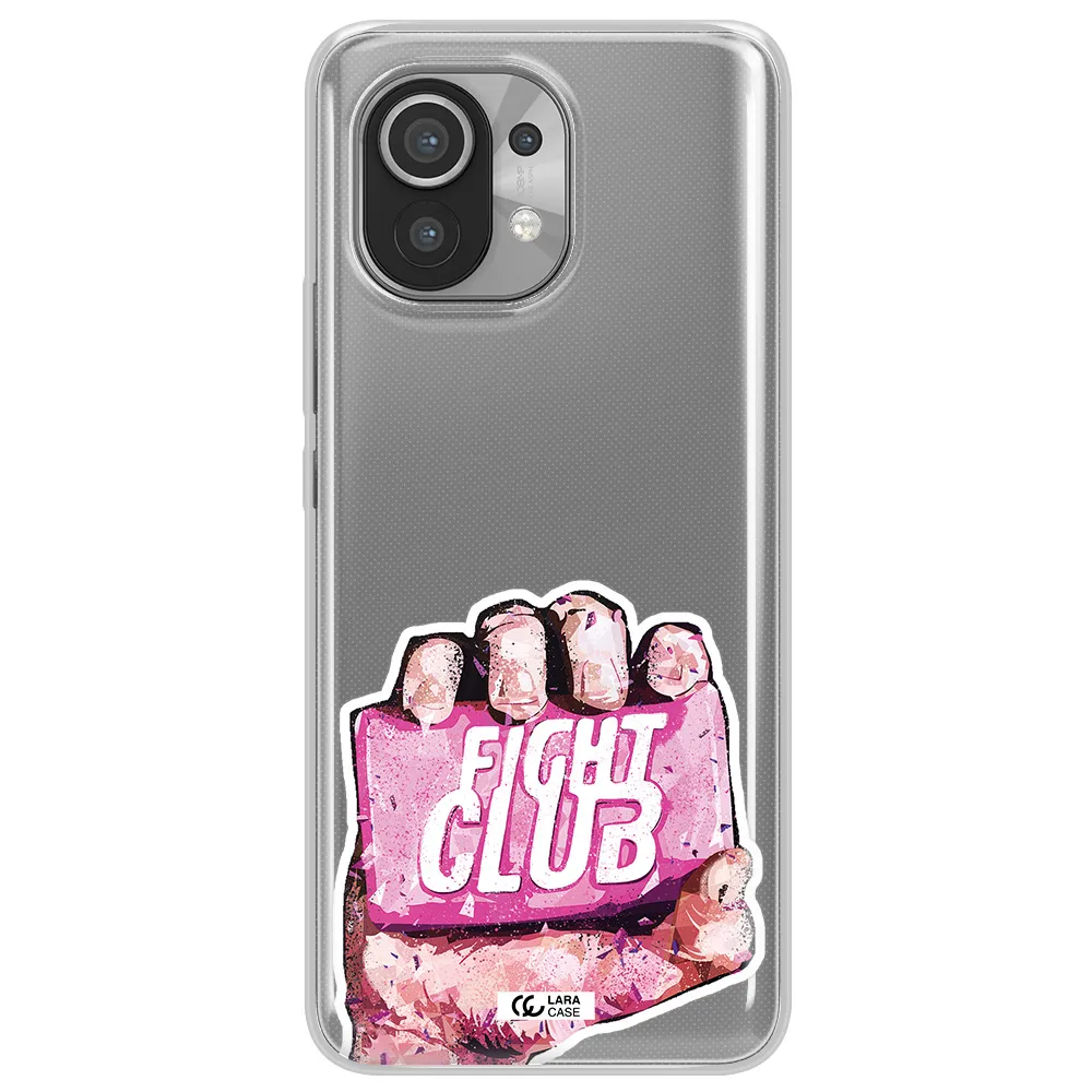 a hand holding a pink bag Xiaomi Mi 11 Clear TPU Case