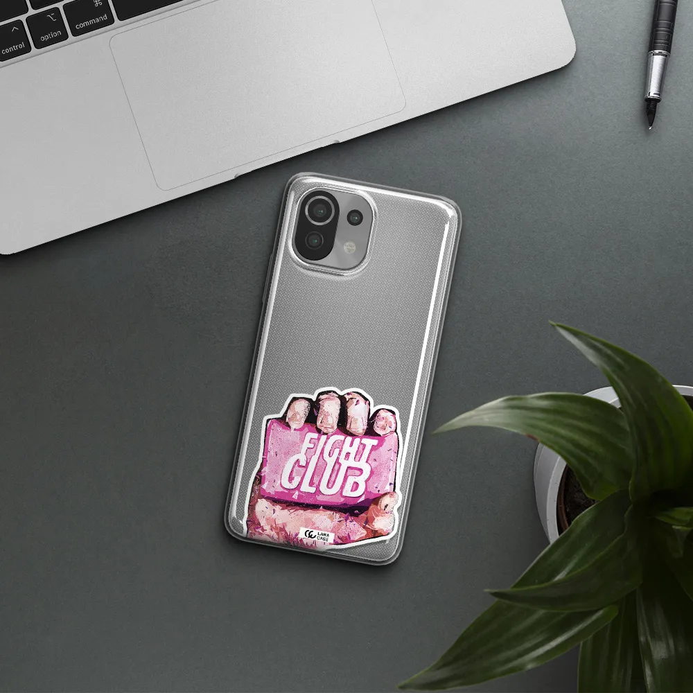 a hand holding a pink bag Xiaomi Mi 11 Lite Clear TPU Case